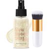 Ceboic Body Shimmer, Spray Glitter Corpo Viso, Olio Corpo Scintillante, Lunga Durata Brillantini Evidenziatore Liquido, Glitter Per Il Corpo per Viso Spalle Clavicole Braccia Capelli (Bianco Perla)