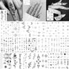 Glamoreal 18 Pcs Y2K-Tattoos con motivi geometrici di loto e frecce per uomini, donne e adulti, per dita e mani; tatuaggi mini realistici e resistenti all'acqua con fiori di rosa