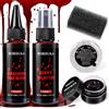 BOBISUKA Kit di Sangue Finto per Halloween (5pcs), Sangue Che Gocciola, Spray, Coagulato, Sapone Detergente, Spugna, Adatto per Zombie, Vampiri, Giochi di Ruolo