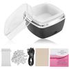 tlidfgeo Kit per ceretta, scalda cera professionale per uomini e donne, mini kit di ceretta per depilazione portatile scalda cera alimentato tramite USB, rapido e indolore