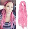 Shinon Dreadlocks Extension,22 Zoll Double Ended Dreadlocks Extensions,Dreads Zum Einflechten,15 Stränge Light Pink-65 Handmade Wool Hip-Hop Reggae Braid In Dreads Dreadlock Extensions For Women