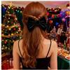 Cybche Fermagli per capelli con fiocco grande francese Fiocco in velluto nero Barrette per capelli Fiocco in raso Fermagli per capelli Grande papillon in velluto Accessori decorativi per(Nero2)