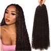 YDDM Passion Twist Capelli 7 Confezioni 24 Pollici All'uncinetto a Onda d'Acqua per Extension Lunghi Bohémien Intrecciati Sintetici (4#)