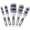 PERFEHAIR Set di 5 spazzole termiche professionali a rullo con fusto ceramizzato e tecnologia nano thermic & ioni, in 5 misure diverse.
