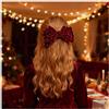 Cybche Francese Grande Fiocco Capelli Clip Rosso Velluto Fiocco Capelli Barrette Raso Fiocco Nodo Fermagli Capelli Grande Velluto Capelli Fiocco Decorativo Capelli Accessori Gioielli(red1)