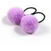 Blausky 5 elastici per capelli con pompon da donna, con pompon da 5 cm, per coda di cavallo, trecce sottili, colore: viola