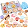 Masonbaby Giocattolo in legno per alimenti - cucina per bambini accessori in legno - Cookie Bakery giocattolo con accessori per la cucina dei giochi, giocattolo educativo di ruolo, regalo per bambini