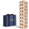 GOTHINK Torre di Legno Gioco Gigante - 51 Blocchi di Legno Massello, Apilabile Fino a 1.5m, Gioco di Impilamento per Bambini e Adulti, Ideale per Feste e Giornate in Famiglia