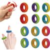 CaLeQi Anello Fidget Sensoriale per Bambini e Adulti, Anello Antistress per Alleviare l'Ansia e Supportare il TDAH. Giocattolo Sensoriale di Aiuto per l'Autismo, Ideale per Scuola e Ufficio. Set di 12 Pezzi