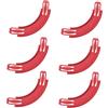 Sinbana 4pz Connettori Pista per Hot Wheels, Premium ABS 90 Gradi Connettori per Pista Curva Componenti Traccia Macchinine Giocattolo Compatibili con Hot Wheels (Rosso)