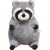 AQCQDQ Peluche a forma di procione, seduto, dolce peluche procione, per coccolare e giocare, ottimo regalo per amici e bambini (22 cm, grigio)