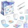 WEITAPYT Set di Trucchi per Bambina, Set Trucco Bambina Finti, Trucco Bambine Finti, Sets Trucchi Giocattolo, Adatto A Bambine Dai 3 Ai 10 Anni, Regali di Halloween, Natale E Compleanno - Blu