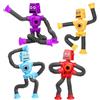 JoyJoyful Robot Giocattolo con Ventosa Telescopica, 4 Pezzi Giochi Bagnetto Giocattolo Tubo Pop a Giraffa per Bambini, Antistress Giocattoli Bambini (2)