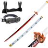 Udekit Anime Ninja Spada di bambù Katana Guerriero Arma-40pollici(104 cm),con Cintura e Supporto,per Halloween,Festa a Tema Carnevale Festa in Maschera Cosplay