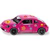 Siku 1488, Maggiolino VW The Beetle, Metallo,Plastica, Rosa, Portiere apribili, Adesivi per personalizzazione