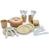 Dantoy - Set da pranzo biologico - Dai 2 anni - Giocattoli 22 pezzi - Per giocare e imparare - Interno ed esterno - Giocattoli in plastica a base biologica - Lavabile in lavatrice - Prodotto in