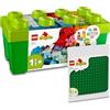 BRICK Flip LEGO DUPLO Box & Pannello verde - Combi con piastra LEGO DUPLO in verde e scatola in pietra (10913 & 10460)