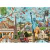 AveJoys Puzzle per Adulti 1000 Pezzi Cartolina dei Monumenti del Mondo 70 x 50 cm Puzzle per Adulti Gioco Educativo Sfida Giocattolo 1000 Pezzi Puzzle per Adulti Bambini
