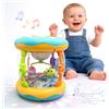 Yeefunjoy Tamburo Giocattolo per Bambini 1 Anno, Giochi Montessori Musicali Neonati 6-18 Mesi, Giocattolo Educativo con Musica Luci Tummy Time Neonato Regalo per Natale Compleanno Regali di Pasqua