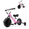 KRIDDO 2-in-1 Triciclo per bambini e bici senza pedali per bambini di 2 anni, pedali staccabili e rotelle ripiegabili, piastra DIY, giocattolo da cavalcare triciclo dai 18 mesi ai 3 anni, Rosa