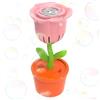Generico Flower bubbleMachine - Soffiatore automatico di bolle a forma di rosa con LED che cambiano colore | Giocattolo elettrico portatile da esterno per bambini, matrimoni, feste di compleanno, diverti