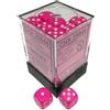 Chessex - Opaque 12mm D6 Dice Block - Pink w/White