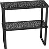 Maxentico Set di 2 Organizer Cucina Scaffale, Portaspezie, Mensole Metallo, Ripiani Portaoggetti Impilabili Organizzatori, Scaffali da Banco per Cucina e Bagno