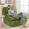 NOFFA Pouf a sacco senza ossa, sedia da lettura, bean bag, memory foam, divano a 1 posto, divano lazy per leggere, soggiorno e camera da letto, nessun montaggio necessario, verde
