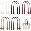 Kleemeiero 10 PZ Manici per Borsa in Pelle Ricambi Manici Borsa Tracolla per Borsa Manici Borsa Uncinetto on 24 Paia di Rivetti, 60CM 3 Colori Manici per Borse Fai Da te Artigianale Nero/Marrone/Beige