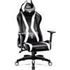DIABLO X-Horn 2.0 Sedia da Gaming Gamer Poltrona da Ufficio Scrivania Girevole Braccioli 3D Design Ergonomico Supporto Lombare Meccanismo di Inclinazione Nero-Bianco King (XL)