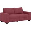 vidaXL Divano a 2 Posti Rosso Vino 180x77x82 cm in Tessuto