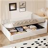 Trdlpyn Divano Letto Imbottito 140x200, Letto Matrimoniale con Contenitore Idraulico, Rete a doghe, Sofa Bed (Senza Materasso)
