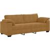 vidaXL Divano a 3 Posti Marrone 220x77x82 cm in Velluto, divano, divano a 3 posti, divano in velluto, divano, divano a tre posti