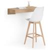 Mobili Fiver, Mensolone Da Bar Evolution 90x40, Rovere Naturale, Tavolo a muro sospeso per Bar e Ristoranti, Cucina, Made in Italy