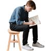 RUETERY Sgabello da disegno in legno, altezza regolabile 48-65,5 cm, girevole a 360°, sgabello in legno di faggio per opere d'arte, lettura