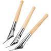 Tofficu Mirette per Argilla Professionale, Set 3 Pezzi in Acciaio Inox e Legno | Utensili per Ceramica per Argilla, Strumento per Stampa di Cera e Strumento per Batik, per DIY