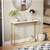 Vida Designs Consolle con gambe in metallo, bianco e oro