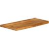 Keeushr Piano da tavolo in legno di mango massiccio con bordo albero, 90 x 20 x 3,8 cm, bordo naturale rustico, piano di ricambio versatile per tavoli a casa o commerciale, facile da pulire