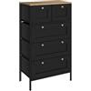 Vicco Cassettiera Belaro, Nero, 56 x 95 cm con 5 cassetti, adatto per riporre abbigliamento e accessori