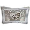 oggettando Quadro Albero della Vita Sacra Famiglia con Cornice in Ecopelle Bianca con Inserto Imbottito Fili Argento o Rame e Brillante Oro; Regali utili Originali e a Prezzi Bassi. (Argento 60x90cm)