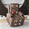 MIOOSUT Poltrona sollevatore elettrico, poltrona relax elettrica con funzione di calore poltrona massaggiante a 8 punti Relax poltrona relax con seduta piede poltrona elettrica massaggiante (marrone B