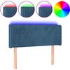 vidaXL Testiera LED blu scuro 93x16x78/88 cm Velluto