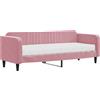 vidaXL Divano letto con materasso Rosa 80x200 cm Velluto