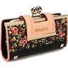 AFKOMST Portafoglio Donna Pelle PU Lunga Portafoglio Grande Portafogli Donna con PortamonetePortafoglio portafoglio e portamonete,con 10 slot per carte e clip, e zero borsa con fibbia nel mezzo