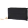 Coccinelle Pelle portafoglio Metallic Soft Wallet Grained Leather Noir/Betulla nero