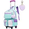HTgroce Zaino Trolley Scuola Elementare Bambini, Zainetto Bambina Zaino Scuola Media Bambina Ragazza Multifunzionale.