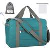 lifwimner Borsone da Viaggio Pieghevole 45x32x18 con Tasca per l'umido, Bagaglio a Mano con 2 Tasche per Scarpe, Borsa Sportiva Borsa Palestra, Borsa da cabina(Verde Acqua, 25L)