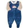 Mawi Tutina intera effetto salopette neonato blu e beige "orsetti"
