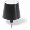 Agendepoint.it Tappo Per Bottiglie - forma di lampada con illuminazione a LED - cm 13x10,5x10,5 (Nero, Neutro)
