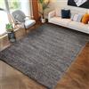 Carpettex Shaggy Tappeto Salotto Moderno 60 x 110 cm Grigio - Tappeto per scendiletto Camera da Letto, Soggiorno y Cucina - Tappeto Fluffy y Morbido, facile manutenzione, Monocromatico
